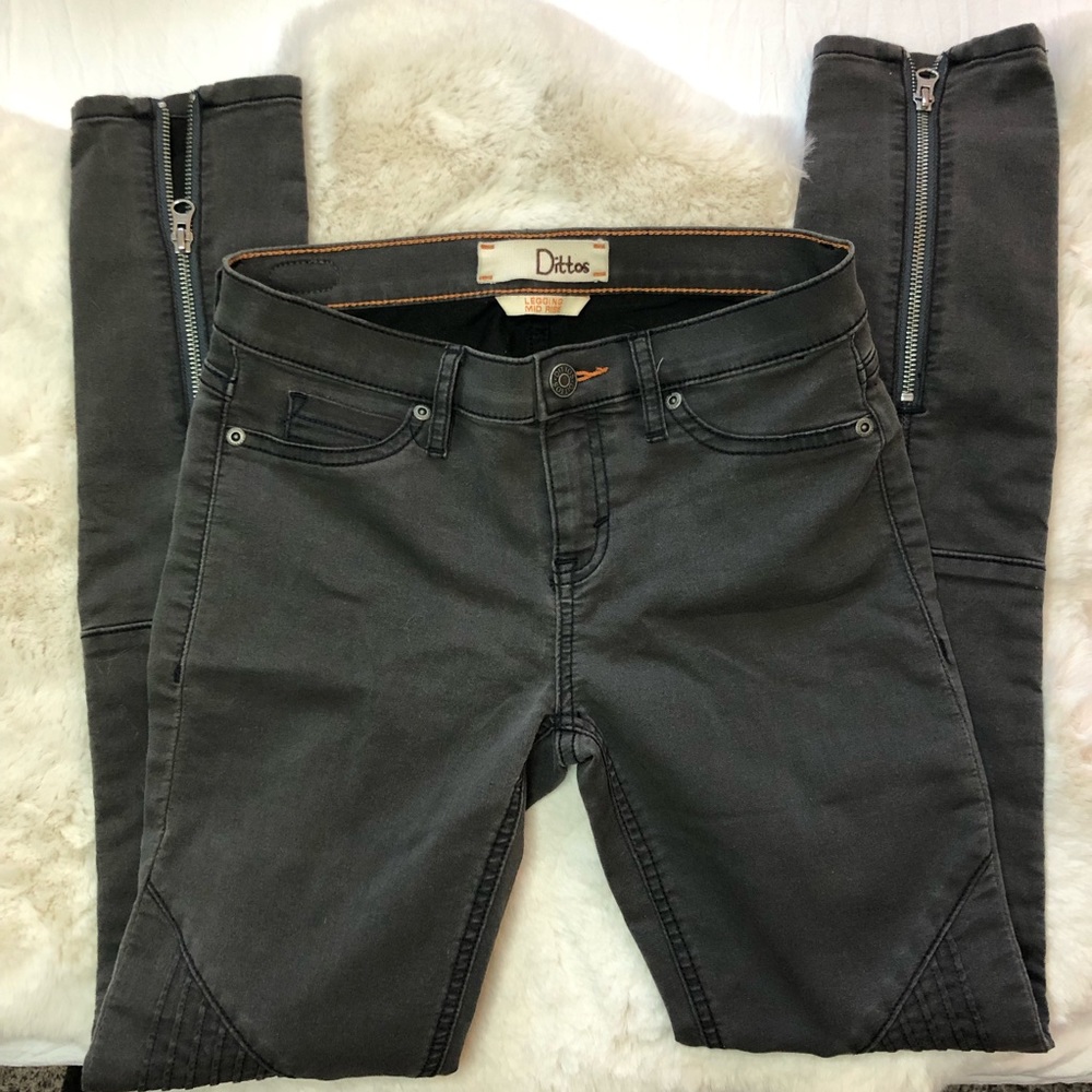 Dittos mid- rise moto legging jeans size 25